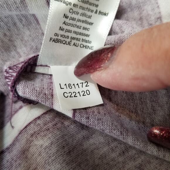 NWOT's - LuLaRoe Purple Striped Tunic Style Pullover Long Sleeve Size 2XL - Picture 8 of 8